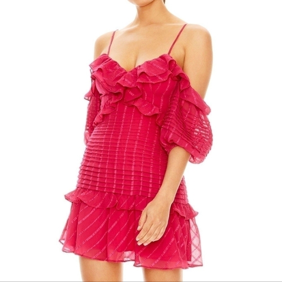 La Maison Talulah pastiche ruffles/flowy mini dress - Picture 6 of 7